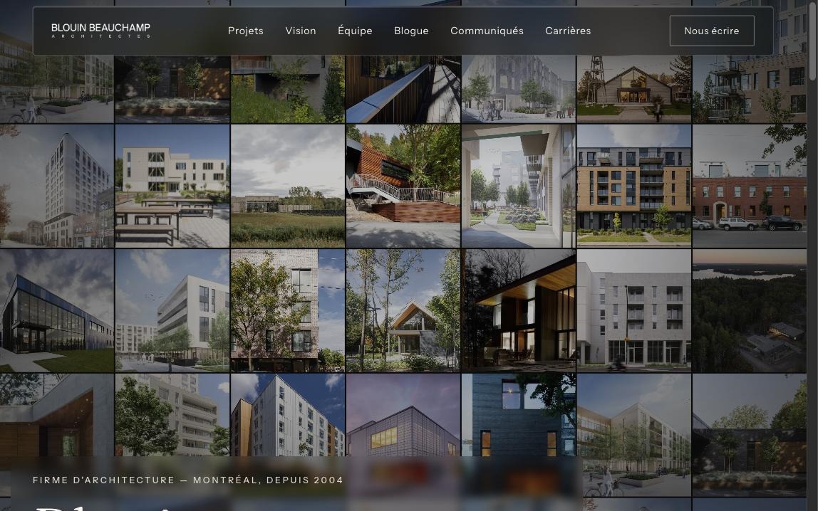 Blouin Beauchamp Architectes Website Concept